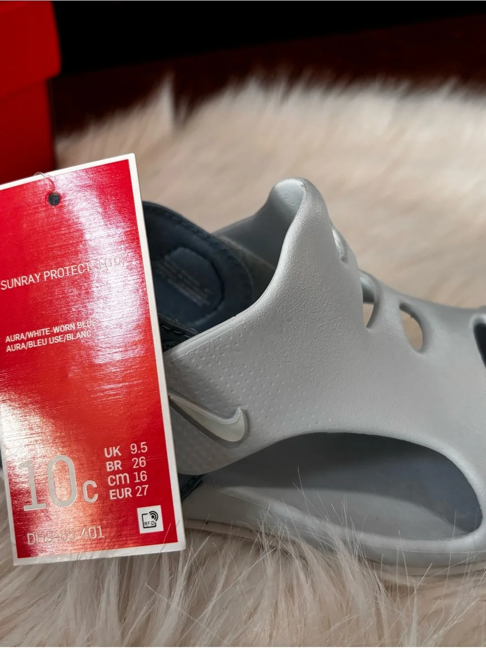 Nike Kids Silver Slip-On Sandals
